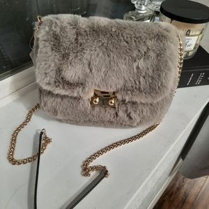 H&M furry crossbody purse